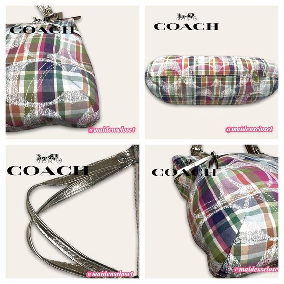 New Rare Poppy Daisy Madras Glam Tote - Picture 4 of 11